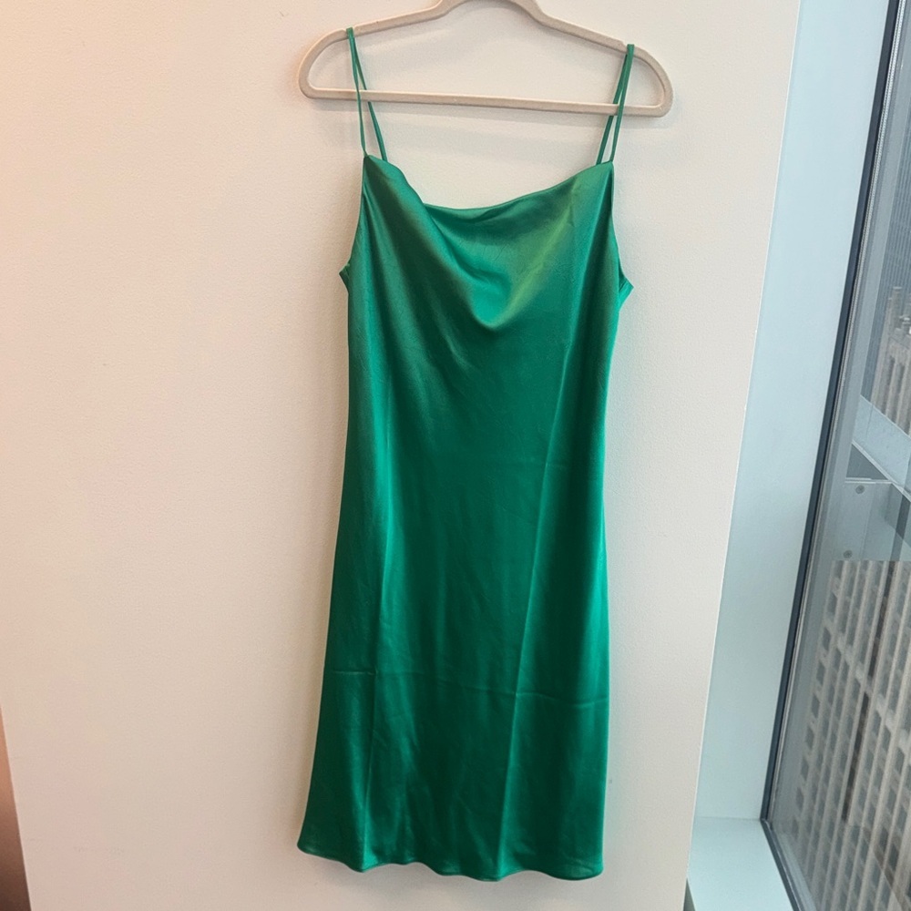 Hatch NWT The Easy Slip Dress Vibrant Green Jade Midi Dress Size 2